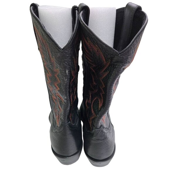 SRMax Leather Embroidered Cowboy Rodeo Western Boots Slip Resistant Size 8.5 - Picture 4 of 6